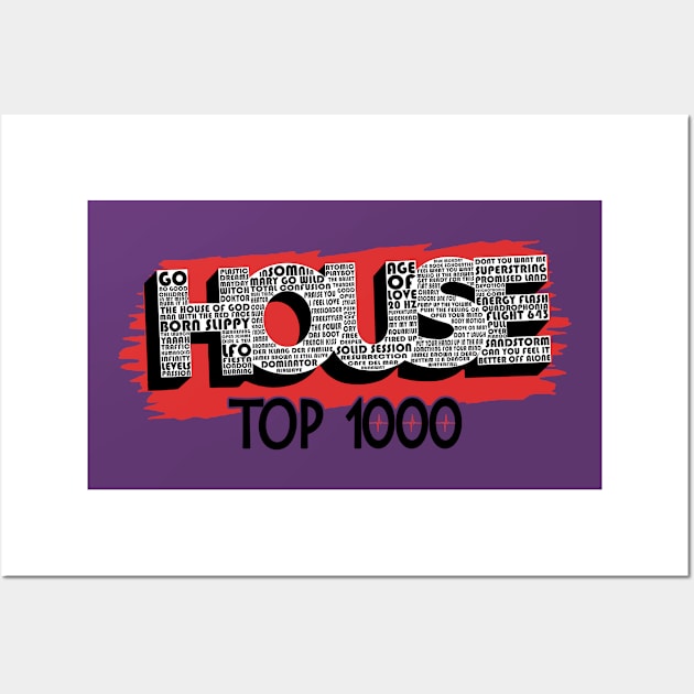 House Top 1000 dubbel bedrukt wit Wall Art by WkDesign